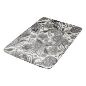 Zwart-wit paisley badmat (Gekanteld)