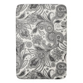 Zwart-wit paisley badmat (Voorkant Verticaal)