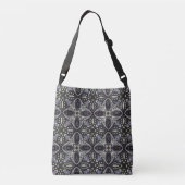 Zwart & Wit Paisley Crossbody Tas (Achterkant)