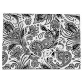 Zwart-wit paisley groot cadeauzakje (Achterkant)