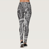 Zwart-wit paisley leggings (Achterkant)