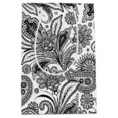 Zwart-wit paisley medium cadeauzakje (Voorkant)