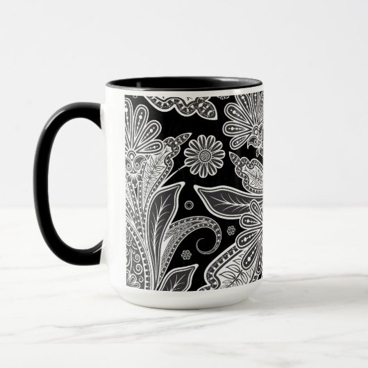 Zwart & Wit Paisley Mok (Links)