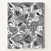 Zwart-wit paisley notitieboek (Achterkant)