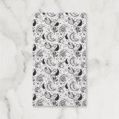 Zwart-wit Paisley Patroon – Elegante Textielkunst Cadeaulabels (Achterkant)