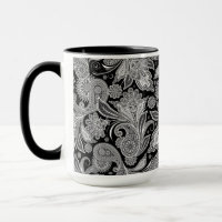 Zwart-wit Paisley Patroon