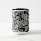 Zwart-wit  Paisley Patroon Mok (Midden)