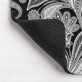 Zwart-wit  Paisley Patroon Muismat (Hoek)