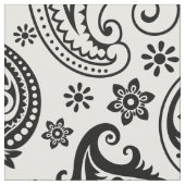 Zwart-wit  Paisley Pattern Stof (Close Up)