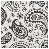Zwart-wit  Paisley Pattern Stof (Swatch)