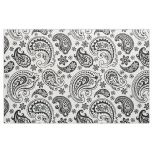 Zwart-wit  Paisley Pattern Stof