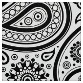 Zwart-wit  Paisley Pattern Stof (Swatch)