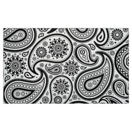 Zwart-wit  Paisley Pattern Stof