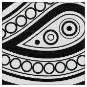 Zwart-wit  Paisley Pattern Stof (Close Up)