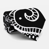 Zwart-wit paisleyontwerp stropdas (Opgerold)