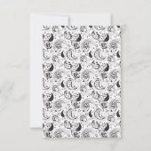 Zwart-wit paisleypatroon – Elegante textielkunst Bedankkaart (Voorkant)