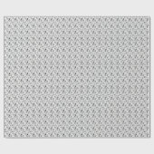Zwart-wit paisleypatroon – Elegante textielkunst Cadeaupapier (Vlak)