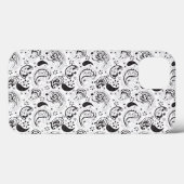 Zwart-wit paisleypatroon – Elegante textielkunst Case-Mate iPhone Case (Achterkant (horizontaal))