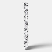 Zwart-wit paisleypatroon – Elegante textielkunst Case-Mate iPhone Case (Achterkant / Links)
