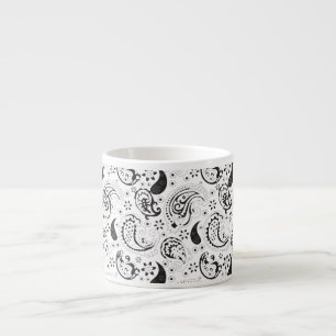 Zwart-wit paisleypatroon – Elegante textielkunst Espresso Kop