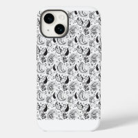 Zwart-wit paisleypatroon – Elegante textielkunst