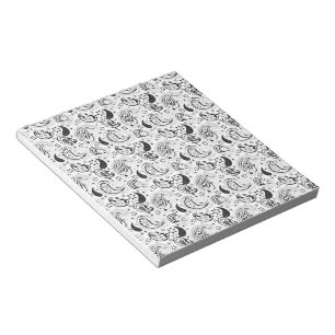 Zwart-wit paisleypatroon – Elegante textielkunst Notitieblok