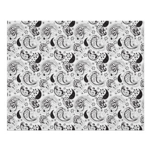 Zwart-wit paisleypatroon – Elegante textielkunst Perfect Poster
