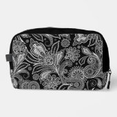 Zwart-wit paisleypatroon toilettasje (Voorkant)