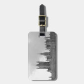 Zwart wit paleis van Westminster Bagagelabel (Voorkant verticaal)