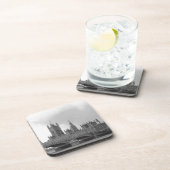 Zwart wit paleis van Westminster Bier Onderzetter (Rechterzijde)