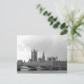 Zwart-wit paleis van Westminster Briefkaart (Staand voorkant)