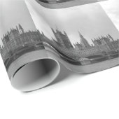 Zwart wit paleis van Westminster Cadeaupapier (Rol Hoek)