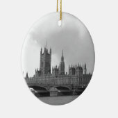 Zwart wit paleis van Westminster Keramisch Ornament (Rechts)