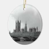 Zwart wit paleis van Westminster Keramisch Ornament (Links)