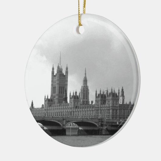 Zwart wit paleis van Westminster Keramisch Ornament (Links)