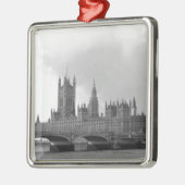 Zwart wit paleis van Westminster Metalen Ornament (Links)