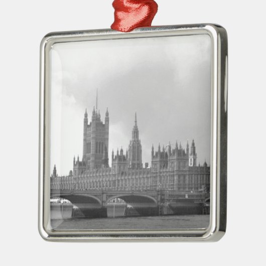 Zwart wit paleis van Westminster Metalen Ornament (Links)