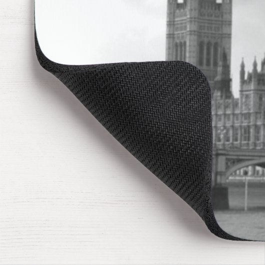 Zwart wit paleis van Westminster Muismat (Hoek)