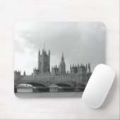 Zwart wit paleis van Westminster Muismat (Met muis)
