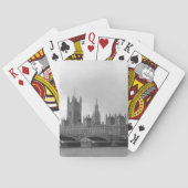 Zwart wit paleis van Westminster Pokerkaarten (Achterkant)