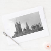 Zwart wit paleis van Westminster Rechthoekige Sticker (Envelop)