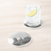 Zwart wit paleis van Westminster Zandsteen Onderzetter (Zijkant)