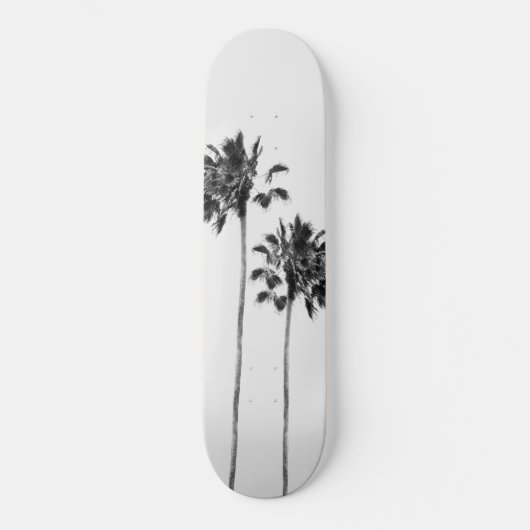 Zwart-wit palm Duo Finesse #1 #tropische #muur Persoonlijk Skateboard (Voorkant)
