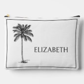 Zwart-wit Palm Palmetto Tree Gepersonaliseerd Etui (Voorkant)