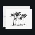 Zwart & Wit Palm Trees Graphic T-Shirt voor Heren  Briefkaart<br><div class="desc">Zwart & Wit Palm Trees Graphic T-Shirt voor Mannen Vrouwen</div>