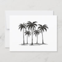 Zwart & Wit Palm Trees Graphic T-Shirt voor Heren 