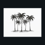 Zwart & Wit Palm Trees Graphic T-Shirt voor Heren  Feestdagenkaart<br><div class="desc">Zwart & Wit Palm Trees Graphic T-Shirt voor Mannen Vrouwen</div>