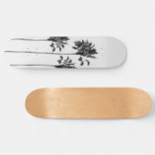 Zwart-wit palm Trio Finesse #1 #tropische #wall Persoonlijk Skateboard (Horizontaal)