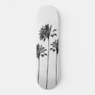 Zwart-wit palm Trio Finesse #1 #tropische #wall Persoonlijk Skateboard