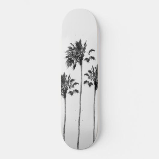 Zwart-wit palm Trio Finesse #1 #tropische #wall Persoonlijk Skateboard (Voorkant)